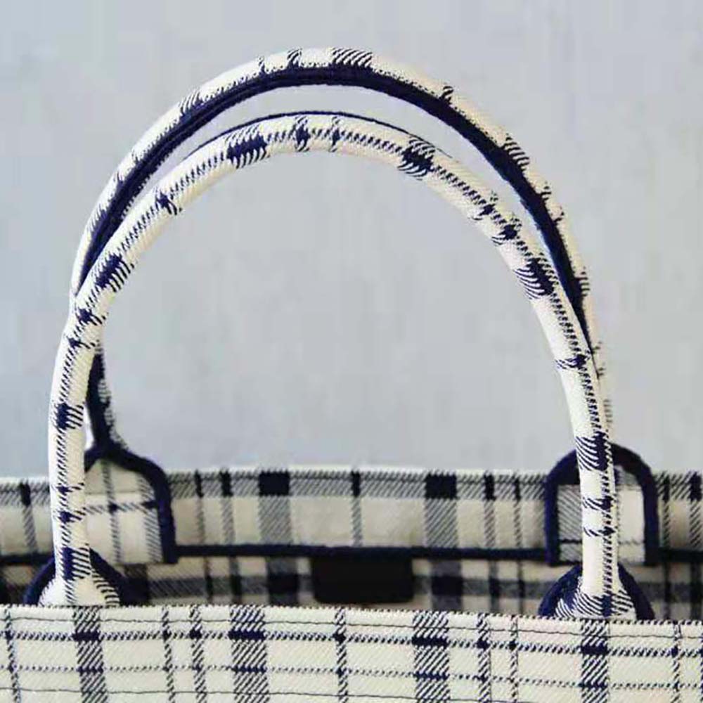 TÚI Dior Women Book Tote Blue Check’n’Dior Embroidery