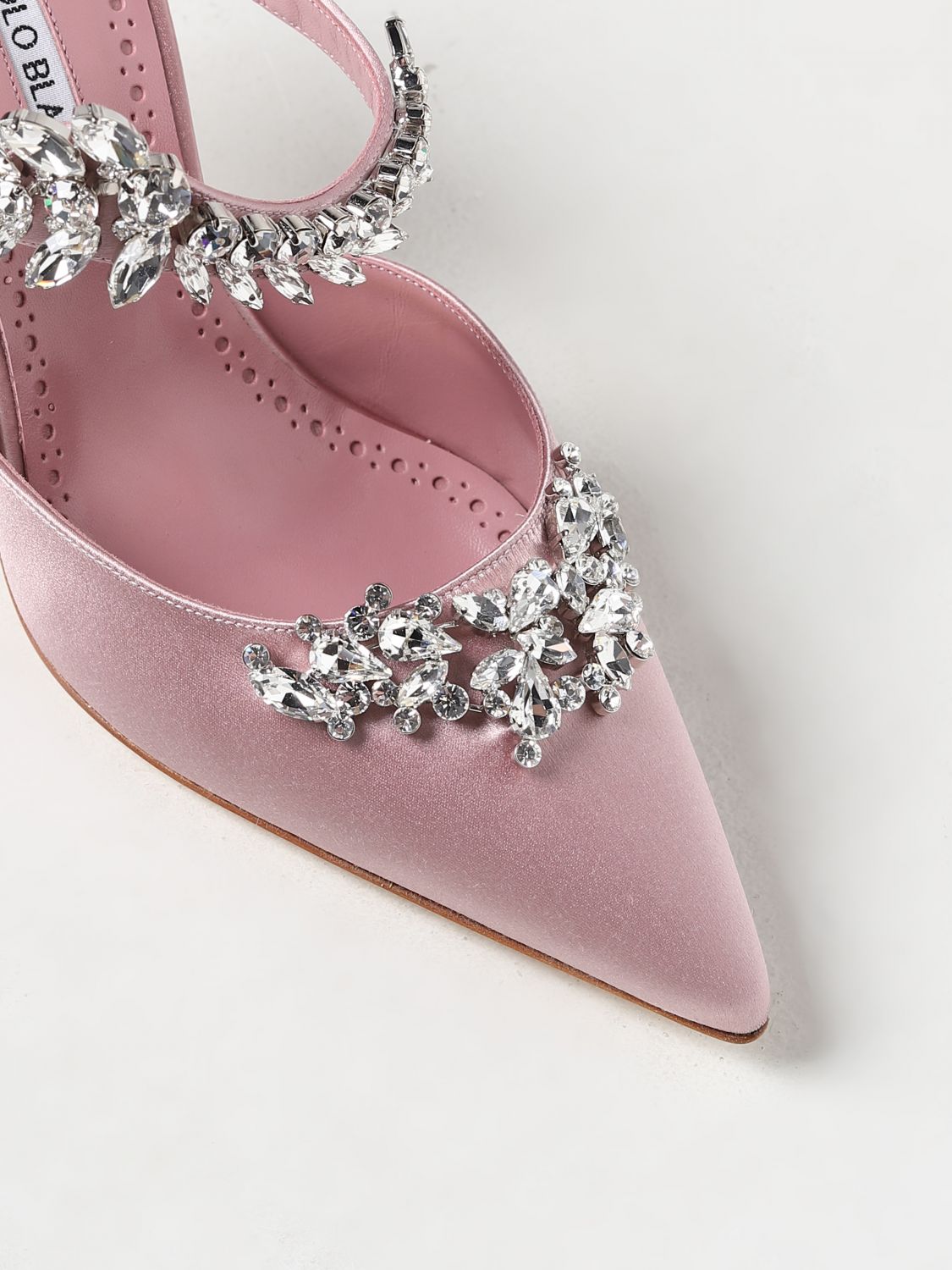 GIÀY MANOLO BLAHNIK Pink satin high heel shoes