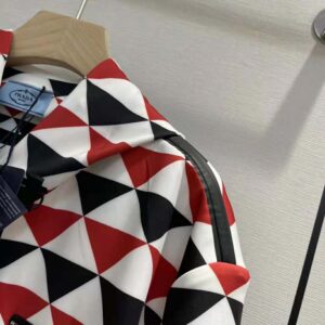 ÁO Prada Women Printed Jersey Hoodie-Red