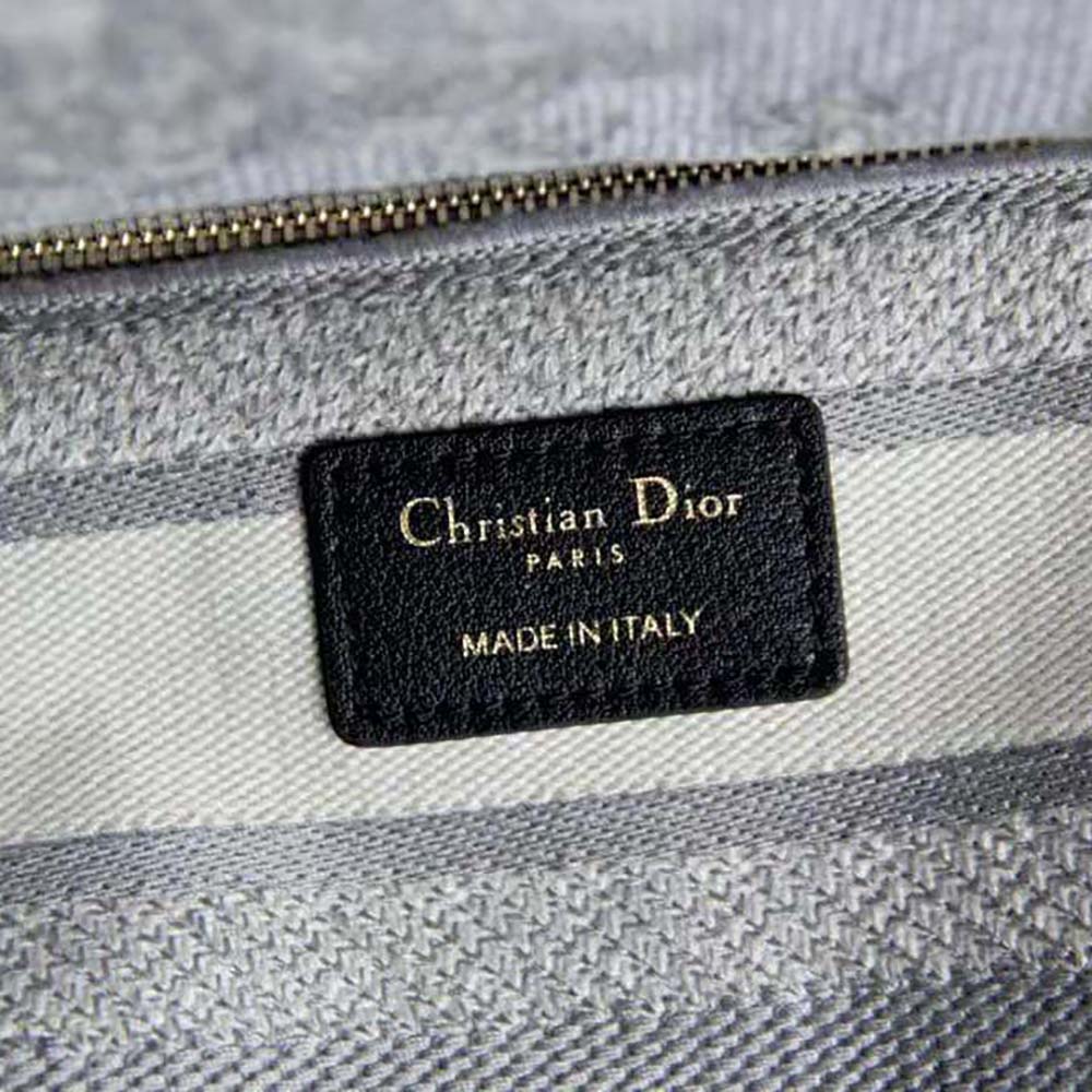 TÚI Dior Women Medium Lady D-lite Bag Gray Toile de Jouy Reverse Embroidery