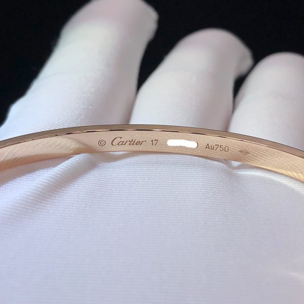 Vòng tay Cartier Love 177 Viên Kim Cương Mẫu Nhỏ vàng hồng 18K