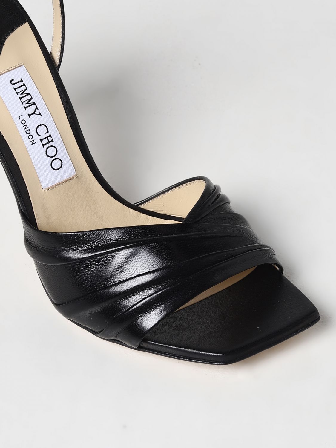 GIÀY JIMMY CHOO Black heeled sandals shoes
