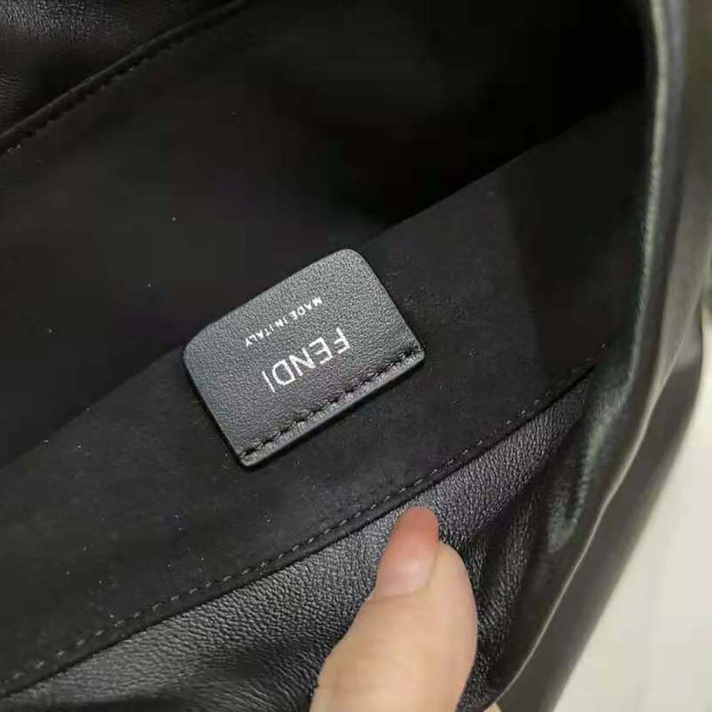 TÚI Fendi Men Pack Small Pouch Black Nappa Leather Bag