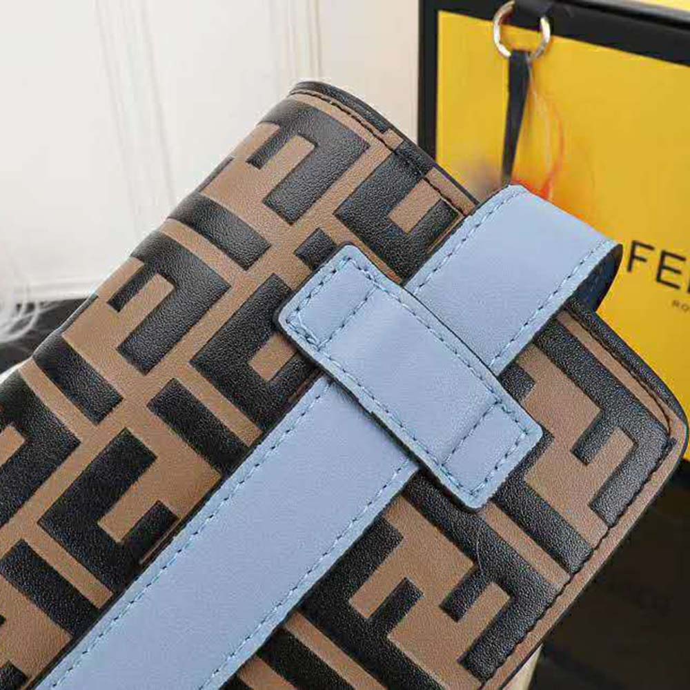 TÚI Fendi Women Belt Bag in Calf Leather-Blue