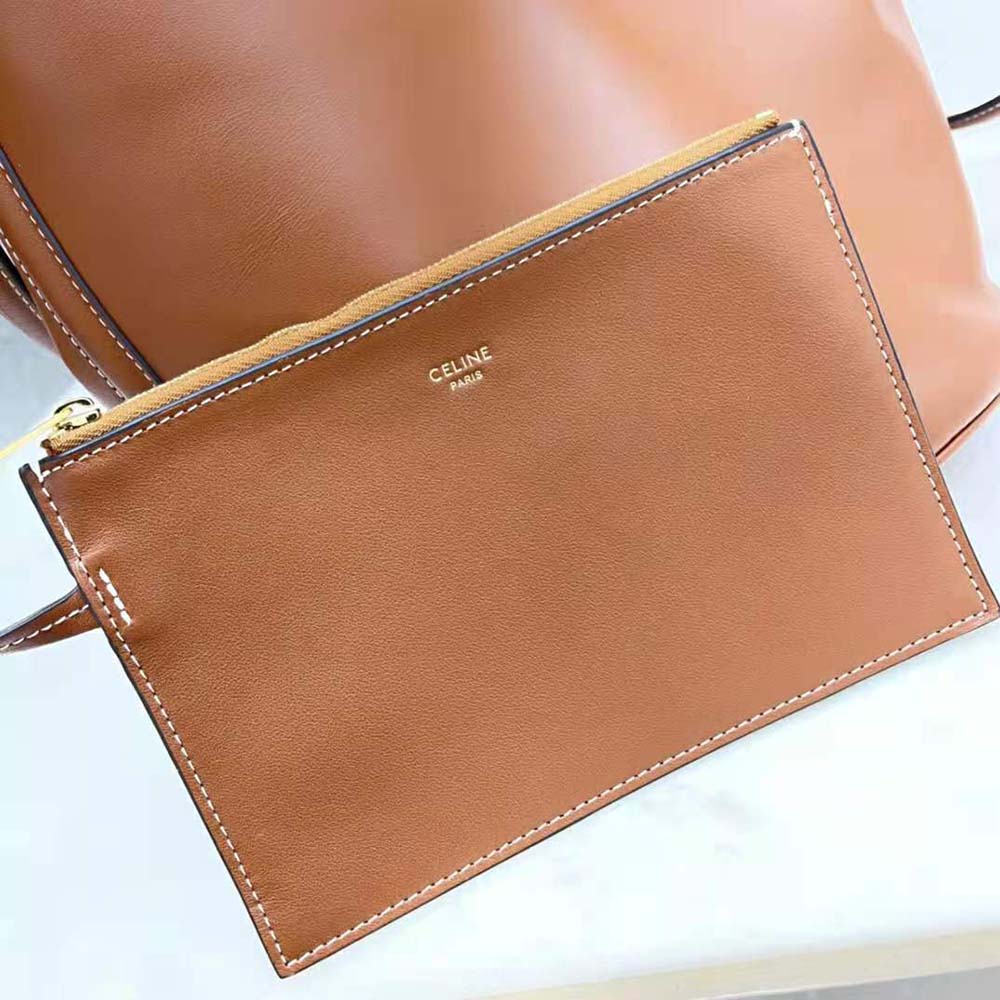 TÚI Celine Women Bucket 16 Bag in Smooth Calfskin-Brown
