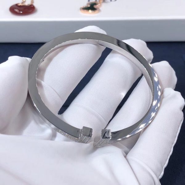 Vòng tay Tiffany & Co Tiffany T Square kim cương vàng trắng 18K