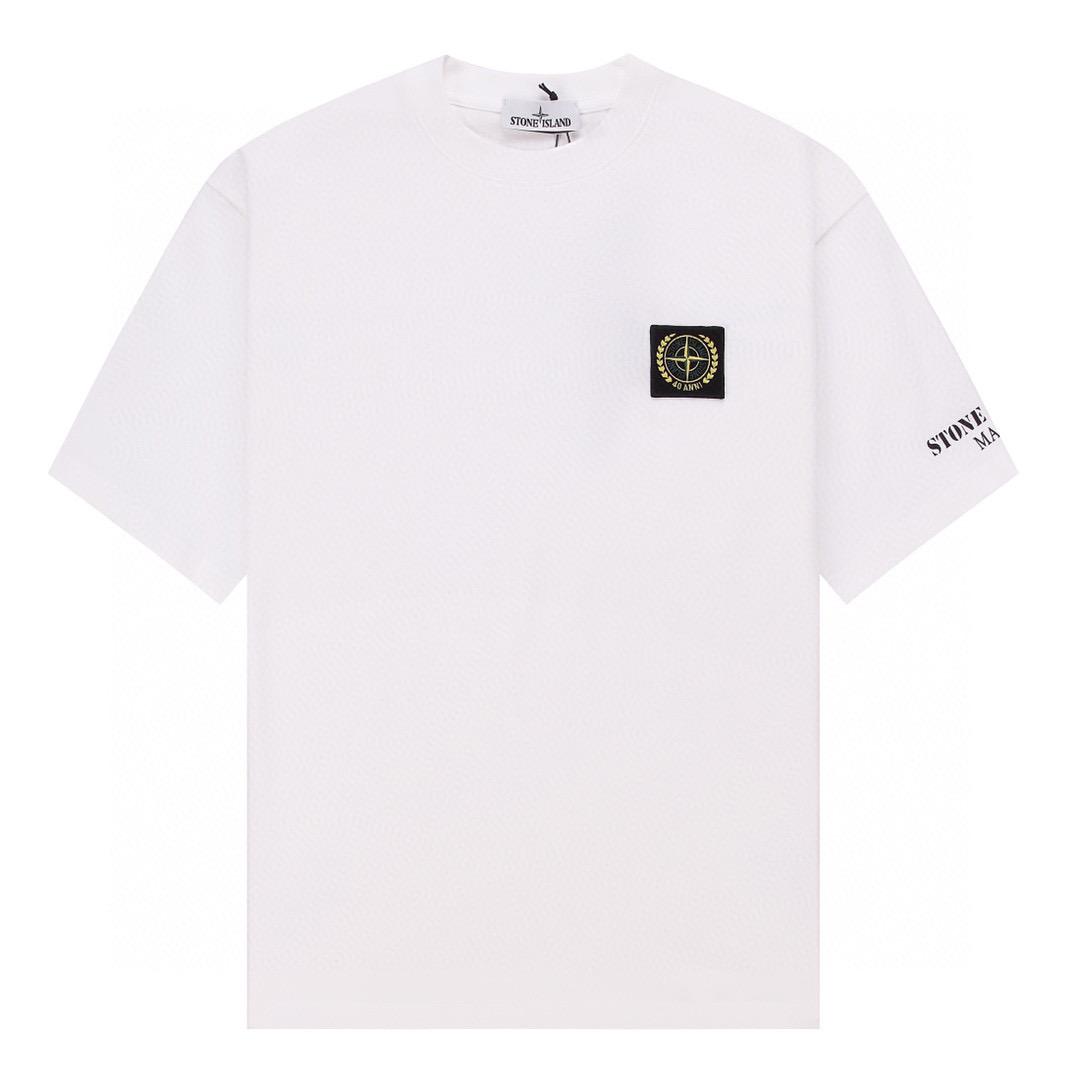 ÁO STONE ISLAND print cotton jersey T-shirt