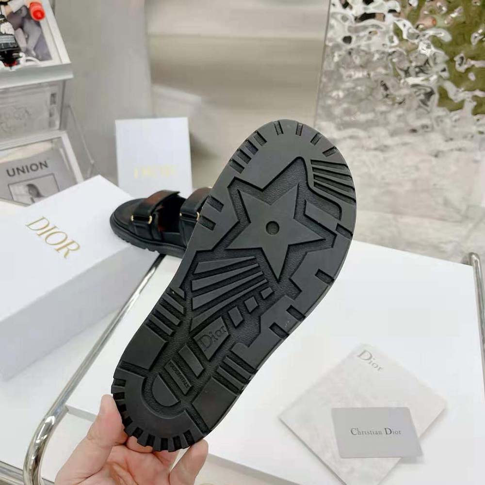 DÉP SANDAL DIOR Dioract Sandal Black Lambskin
