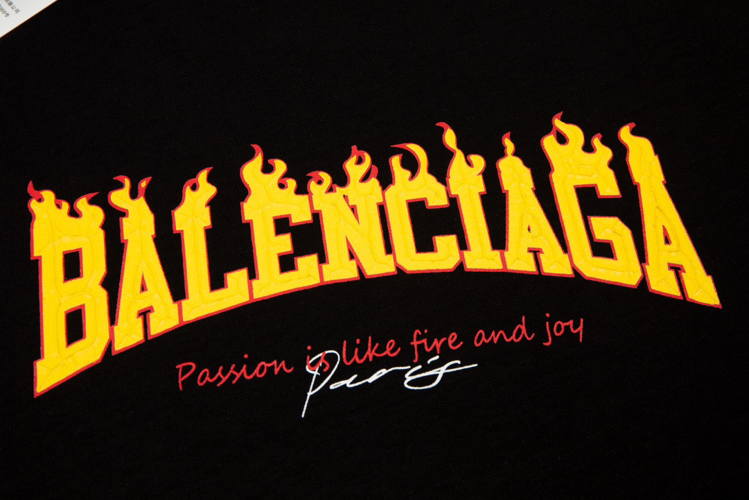 ÁO BALENCIAGA print cotton jersey T-shirt