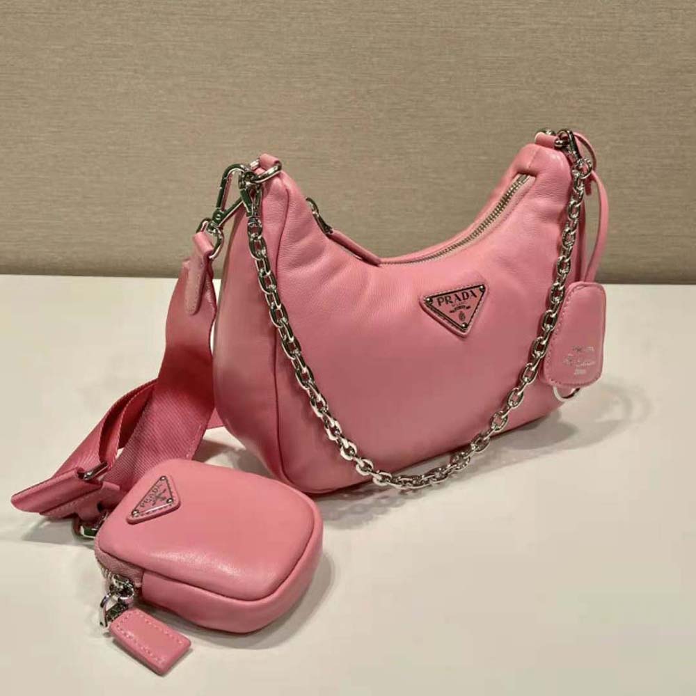 TÚI Prada Women Padded Nappa-Leather Prada Re-Edition 2005 Shoulder Bag-Pink