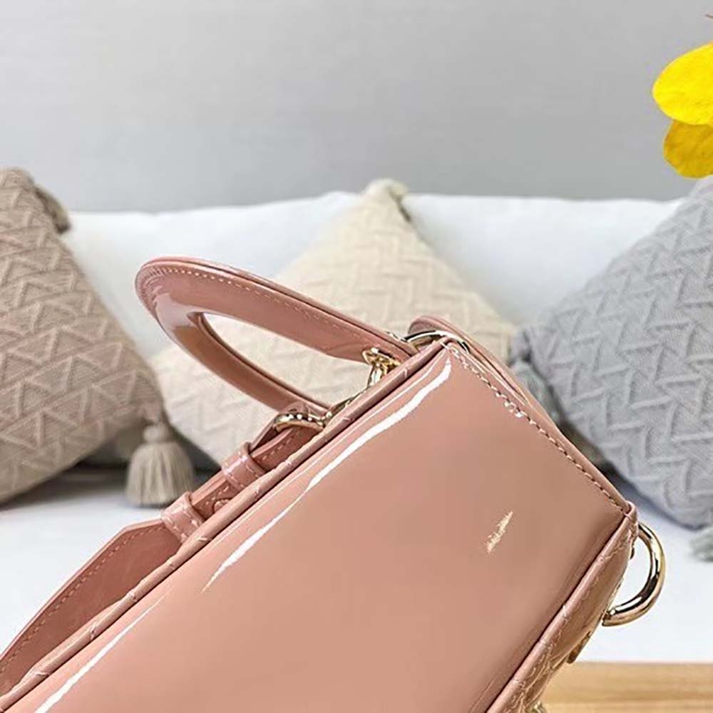 TÚI Dior Small Lady Dior Bag Patent Calfskin