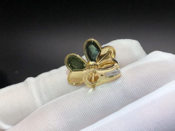 Bông tai Van Cleef & Arpels Frivole Large kim cương vàng hồng 18K