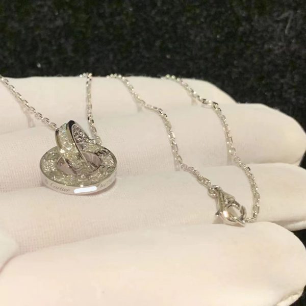 Vòng cổ Cartier kim cương 0.3ct vàng trắng 18K