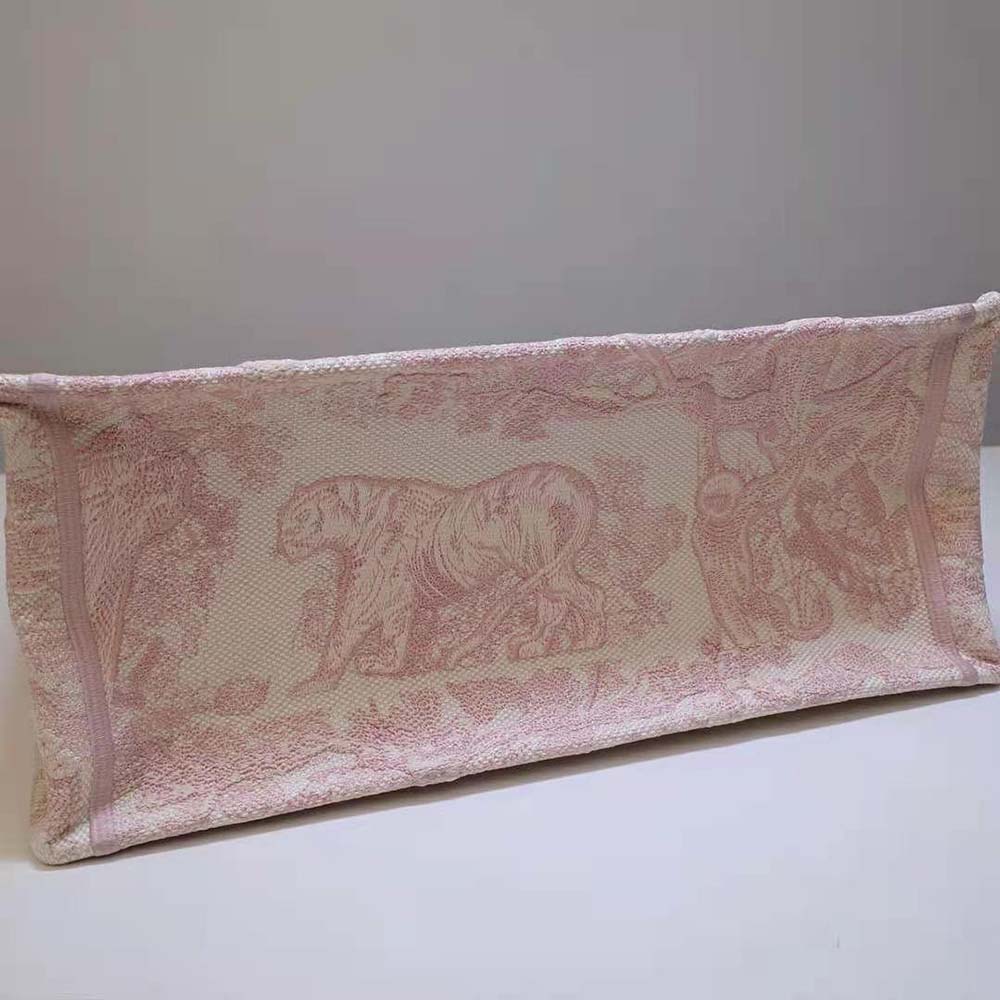 TÚI Dior Women Dior Book Tote Pink Toile de Jouy Embroidery