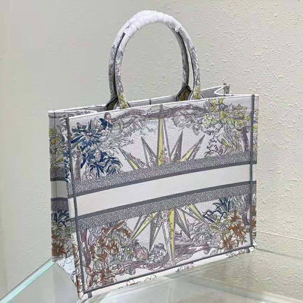 TÚI Christian Dior White Multicolor Rêve D’Infini Embroidery