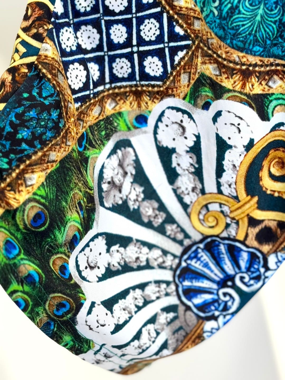 VÁY CAMILLA V NECK GREEN PEACOCK LONG DRESS High Classy