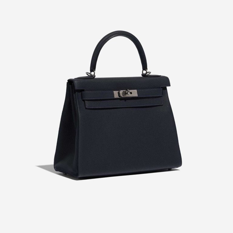TÚI Hermès Kelly 28 Togo Bleu Nuit Silver Buckle khóa trắng