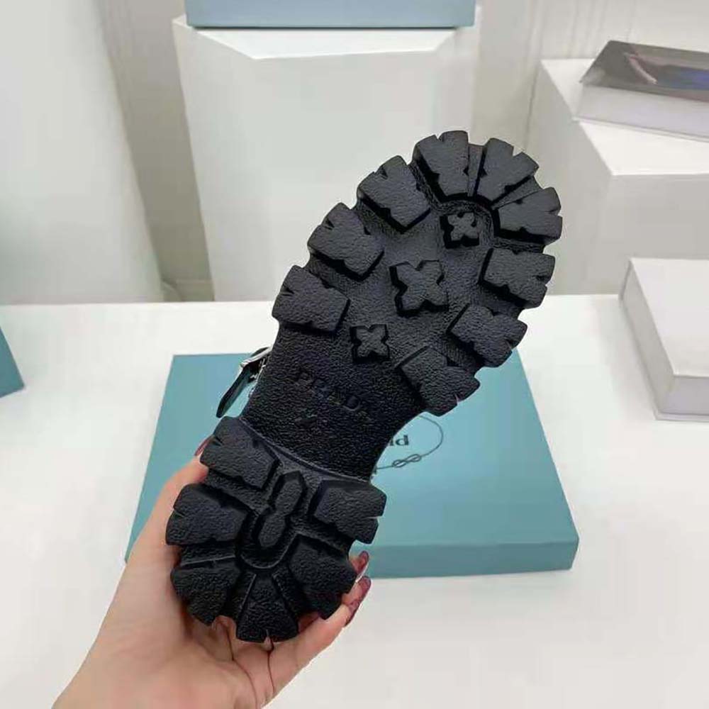 DÉP SANDAL PRADA Rubber Sandals in 55 mm Heel Height-Black