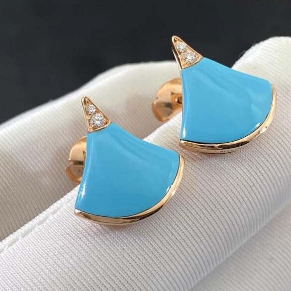 BÔNG TAI BVLGARI DIVAS DREAM TURQOISE AND DIAMOND ROSE GOLD 18K