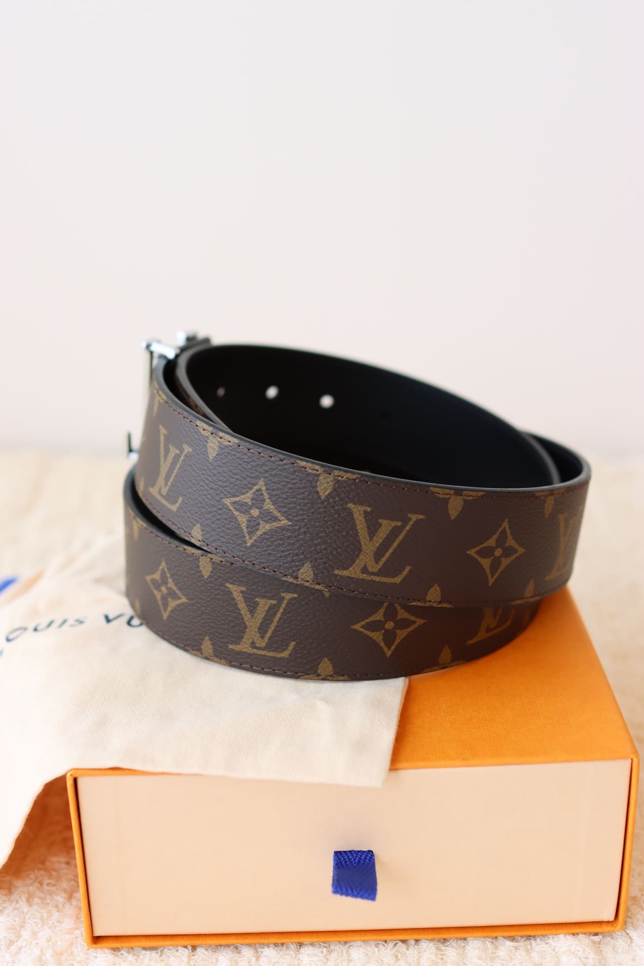 DÂY LƯNG LOUIS VUITTON LV BROWN MONOGRAM Khóa bạc