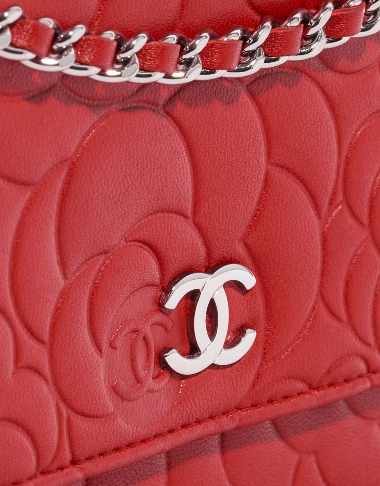 TÚI Chanel WOC Lamb Camellia Red