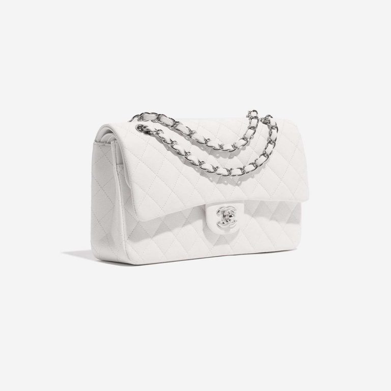 TÚI Chanel CF Medium Caviar White SILVER