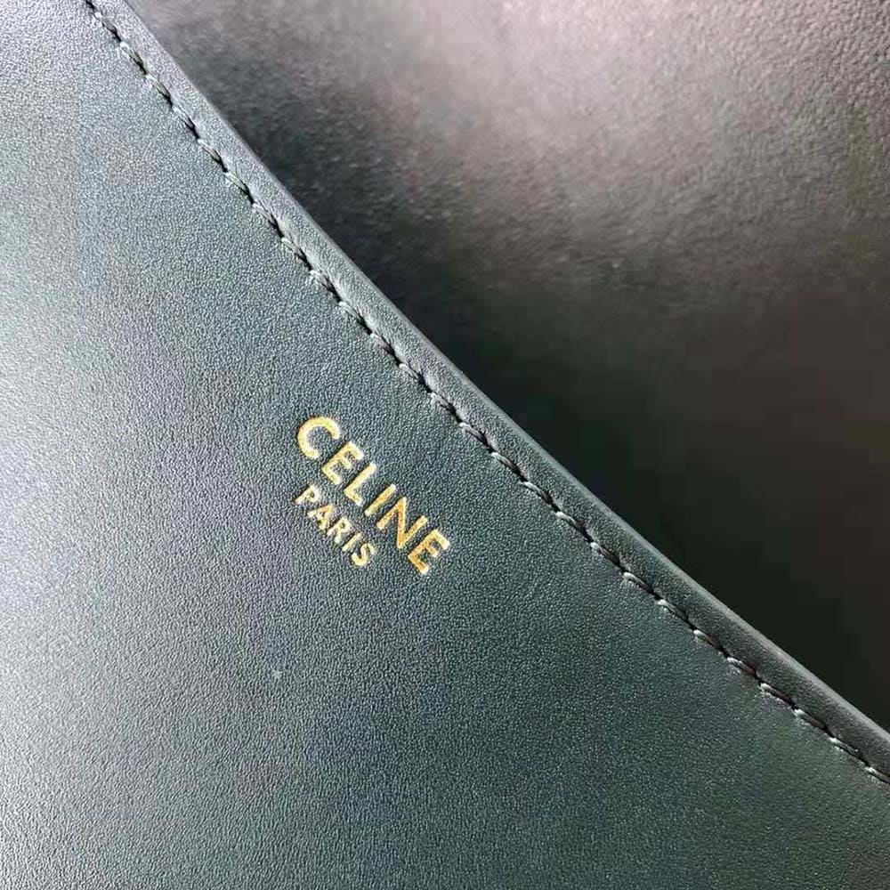 TÚI Celine Women Small Crecy Bag in Satinated Calfskin-Green