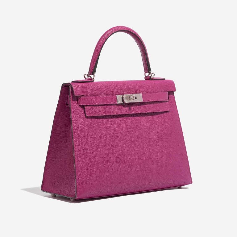 TÚI Hermès Kelly 28 Epsom Pourpre Silver Buckle khóa trắng