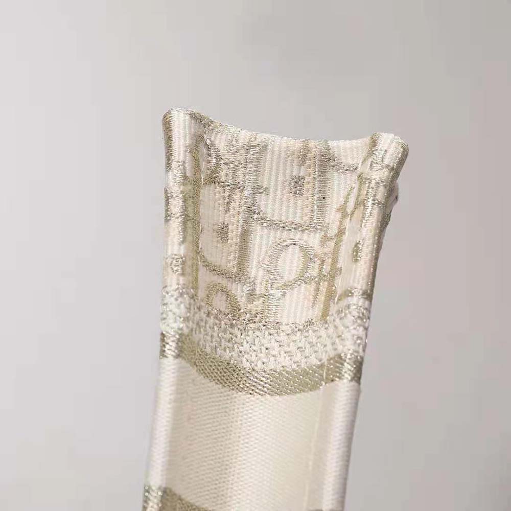 TÚI Dior Women Mini Dior Book Tote Gold-Tone Dior Oblique Embroidery