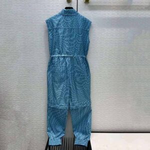 ÁO Fendi Women Jumpsuit Light Blue Denim Jumpsuit