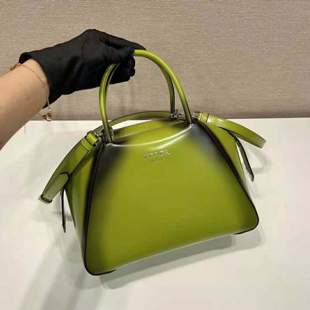 TÚI Prada Small Brushed Leather Prada Supernova Handbag-Green
