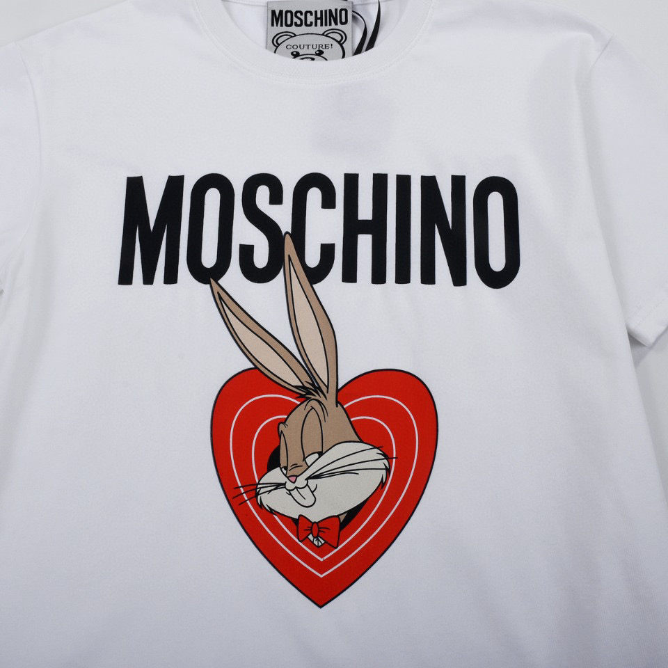 ÁO MOSCHINO print cotton jersey T-shirt