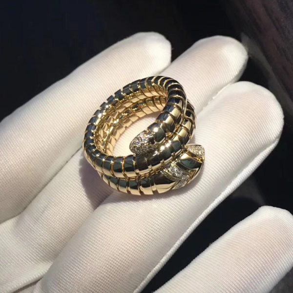Nhẫn BVLGARI Tubogas Diamond Rose Gold vàng hồng 18K