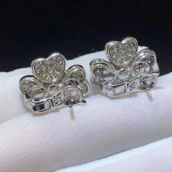 Bông tai Van Cleef & Arpels Cosmos kim cương vàng trắng 18K