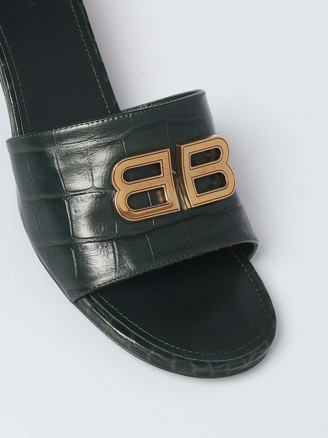 DÉP BALENCIAGA Green heeled sandals shoes