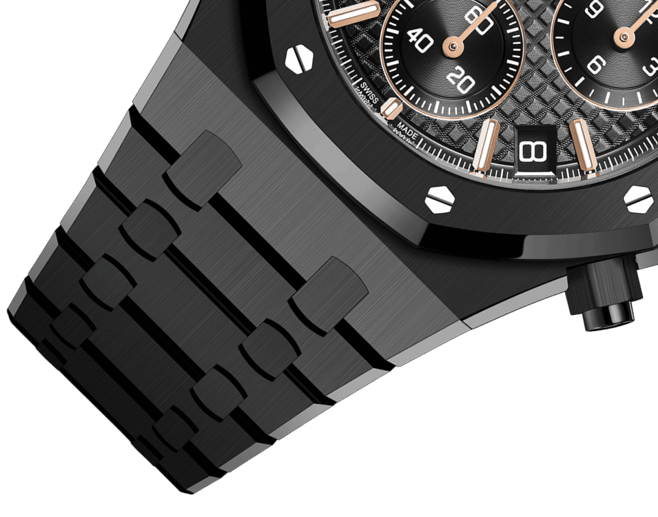 Đồng hồ Ademars Piguet Royal Oak Selfwinding Chronograph Black Ceramic mặt số màu đen