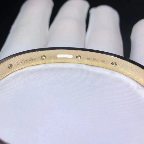 Vòng tay Cartier Love 10 viên kim cương vàng hồng 18K