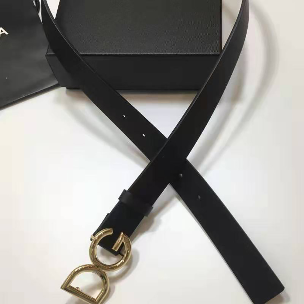 DÂY LƯNG Dolce Gabbana Dauphine Calfskin BeltBlack