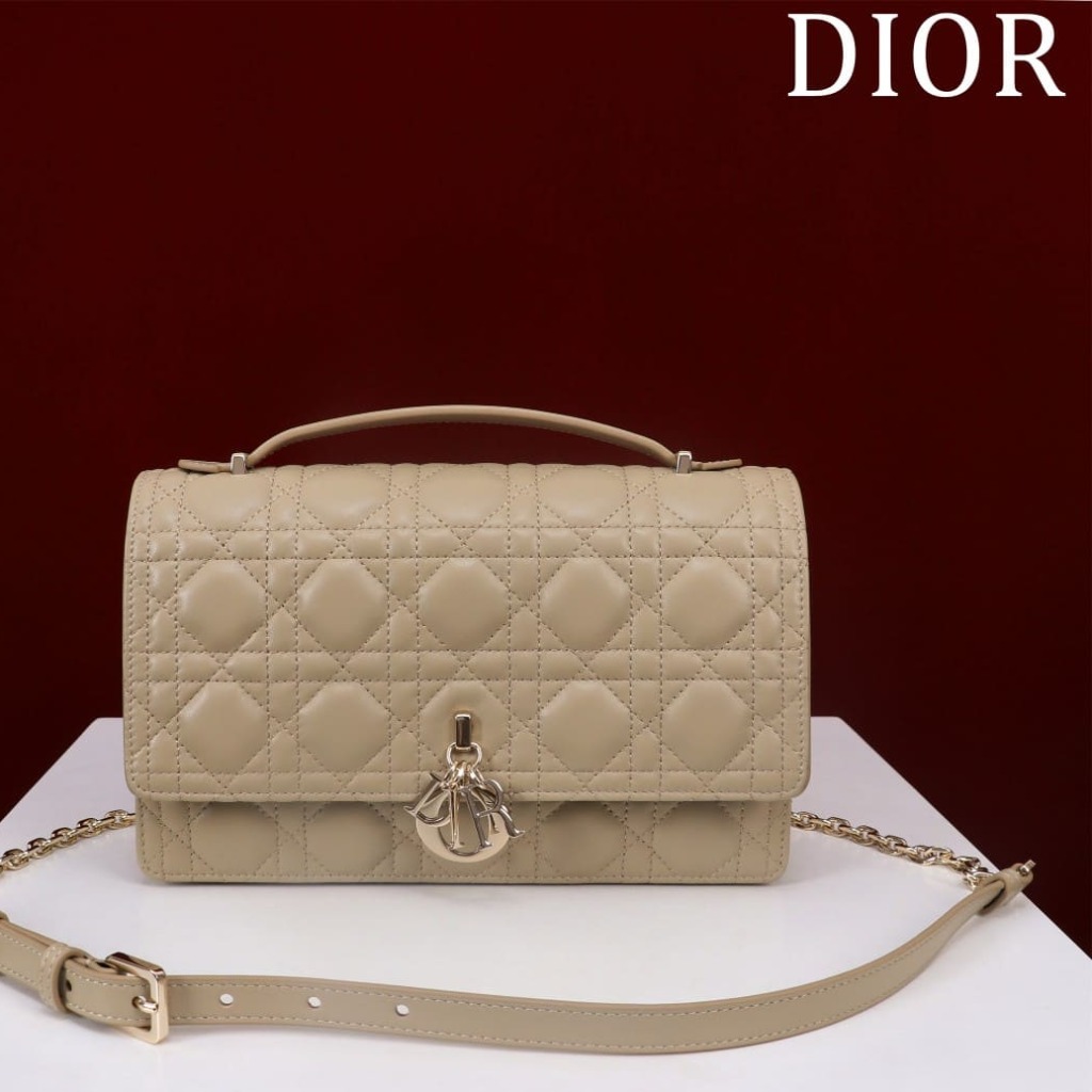 TÚI CHRISTIAN DIOR Mini Miss Dior Bag Cream Cannage Lambskin