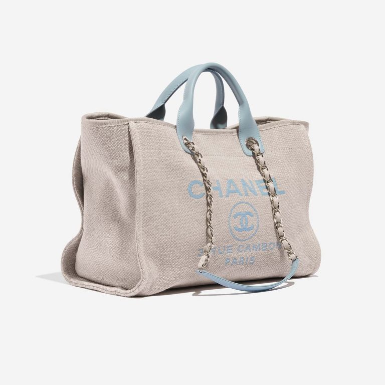TÚI Chanel Deauville Medium Canvas Beige Blue
