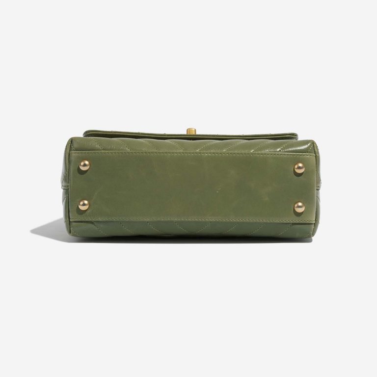 TÚI Chanel Handle Small Lamb Green