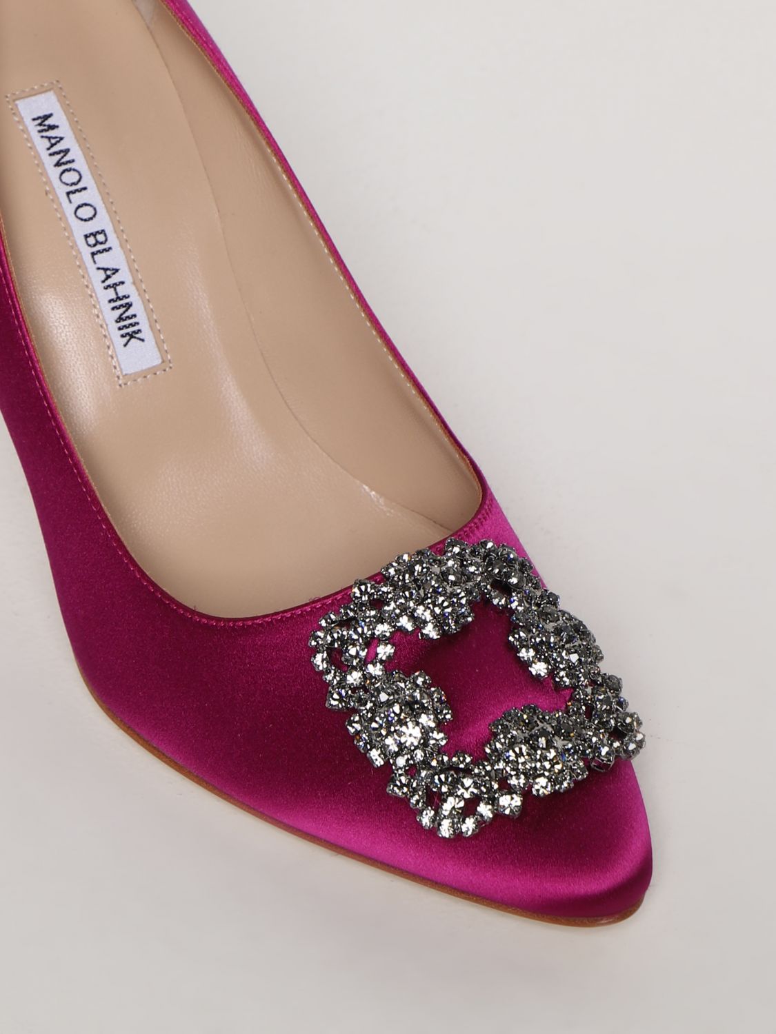 GIÀY MANOLO BLAHNIK Pink satin pumps shoes