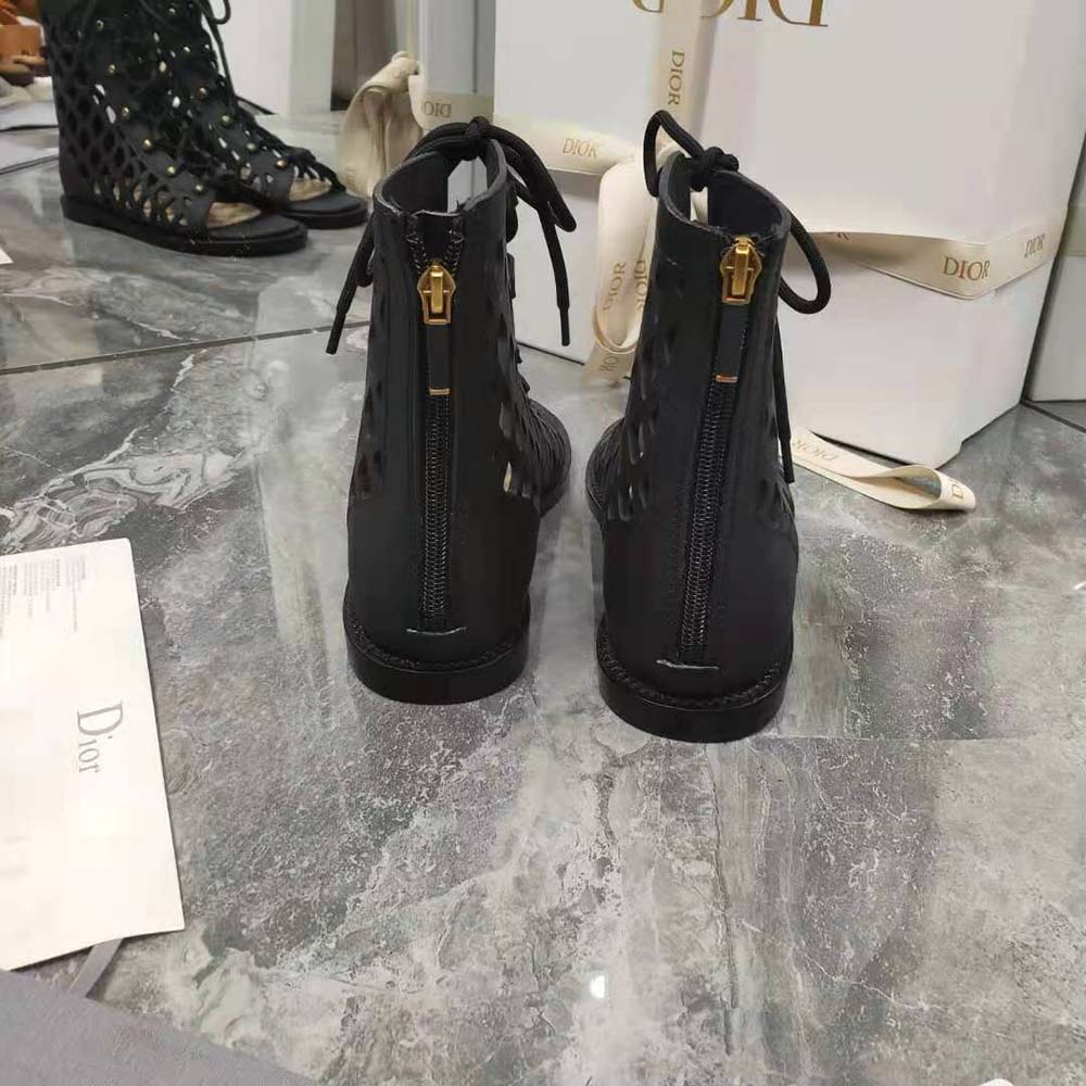 DÉP SANDAL DIOR D-Trap Sandal Black Matte Calfskin in 3cm Heel