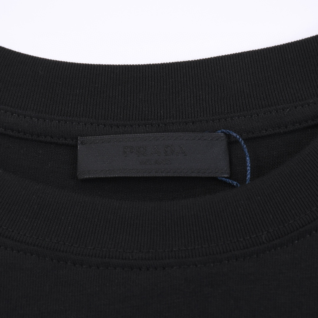 ÁO PRADA print cotton jersey T-shirt
