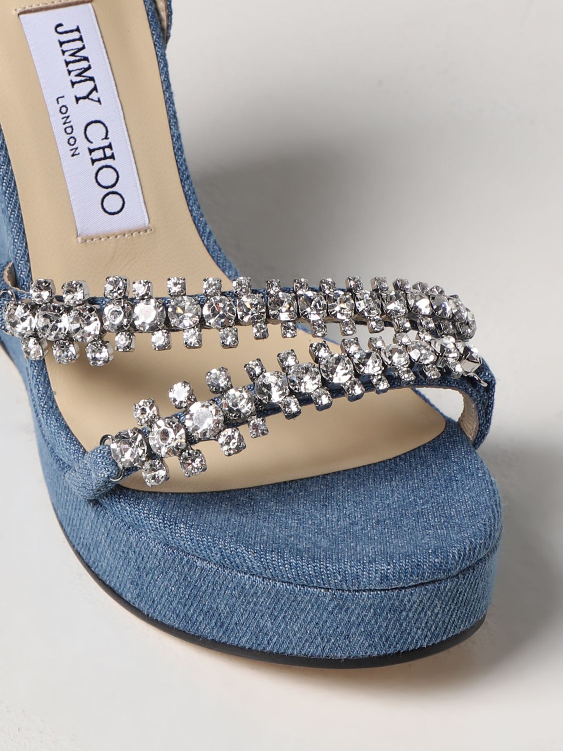 GIÀY JIMMY CHOO Blue wedge shoes