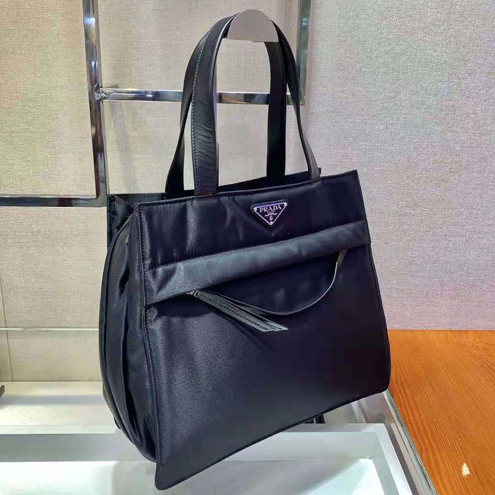 TÚI Prada Quilted Nylon Tote Bag-Black