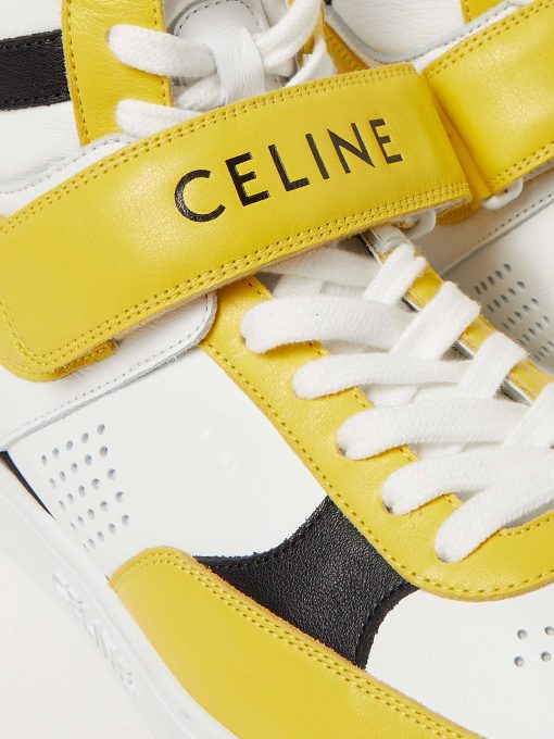 GIÀY CELINE HIGH TOP SNEAKER WHITE YELLOW