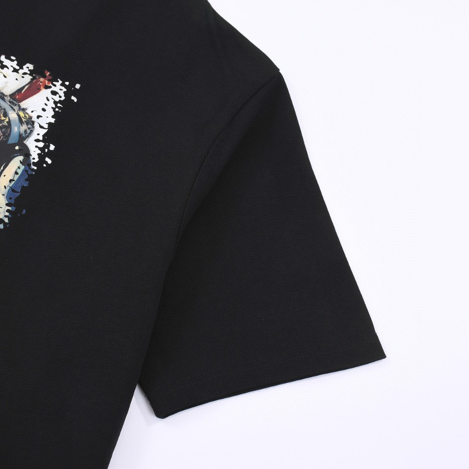 ÁO BALENCIAGA print cotton jersey T-shirt