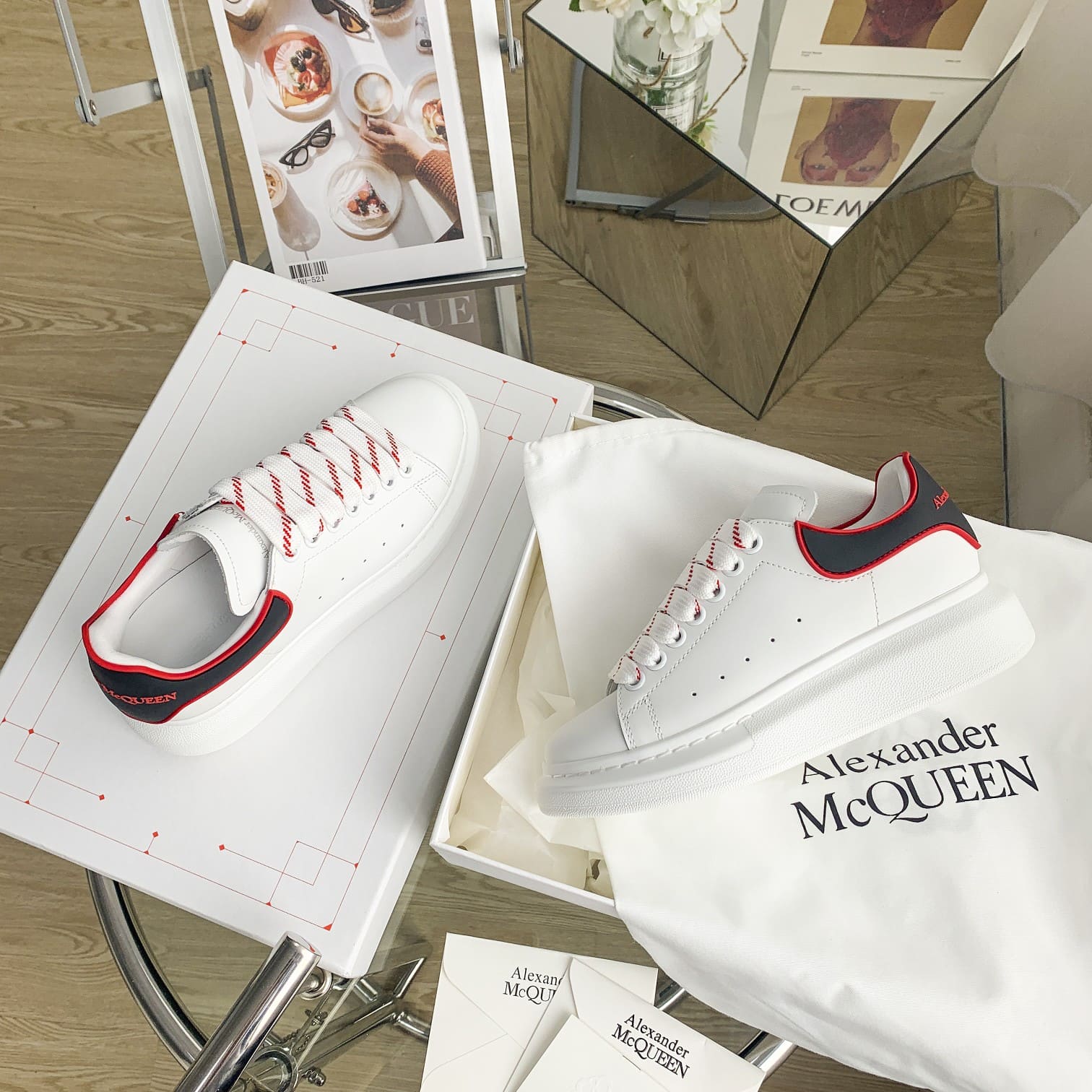 GIÀY ALEXANDER MCQUEEN SNEAKERS SHOES AAA UNISEX NAM VÀ NỮ DA BÊ HẢO HẠNG