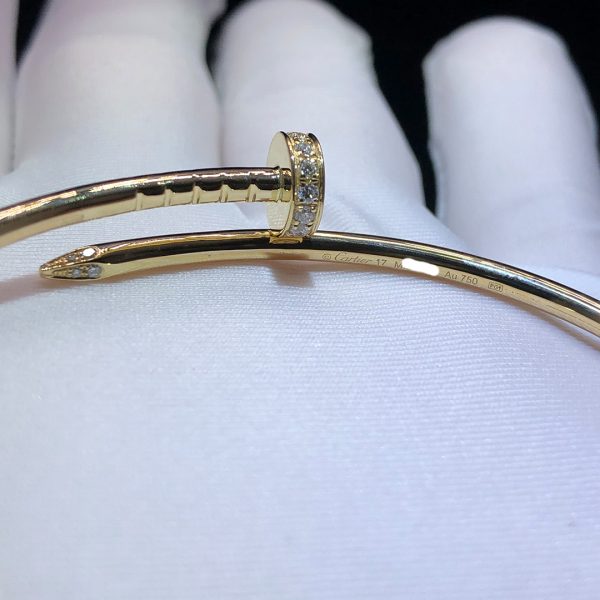 Vòng tay Cartier Juste un Clou Kim cương vàng hồng 18K
